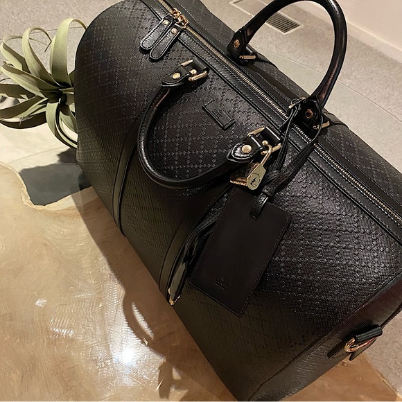 🔥Gucci Diamanté Leather Duffle - Picture 3 of 17